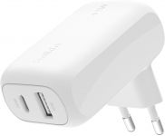 Зарядний пристрій мережевий Belkin 42Вт USB-C PD PPS 30Вт, USB-A 12Вт, білий