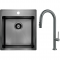 Набір для кухні Deante Olfato стальна мийка ZPO_D10A + зміш. BQO_D72M, титан