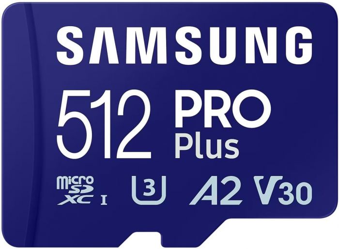 Карта пам'яті Samsung microSDXC    512GB C10 UHS-I R180MB/s PRO Plus