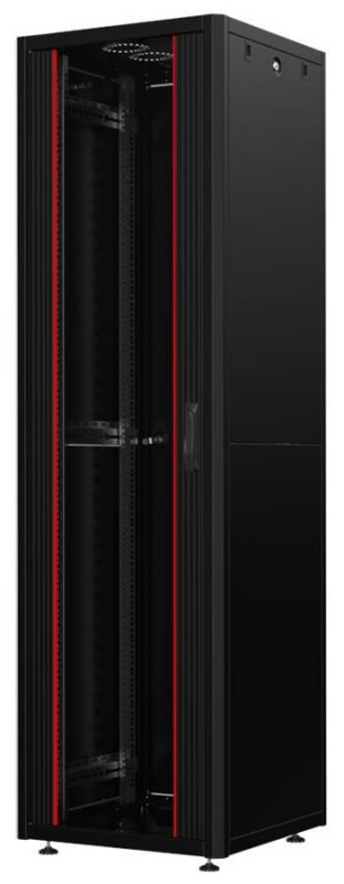 Шафа MIRSAN 19", 36U, GTN SERVER, склянні двері, 800x800 мм, максимально 1000 кг, чорна