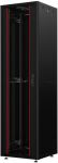 Шафа MIRSAN 19", 22U, GTN SERVER, склянні двері, 600x1000 мм, максимально 1000 кг, чорна