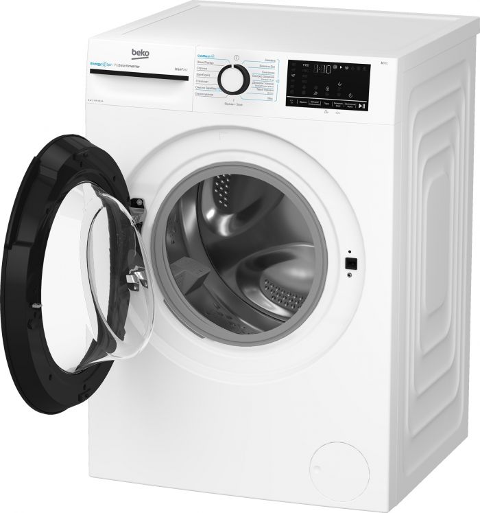 Пральна машина Beko фронтальна, 8кг, 1400, A+++, 55см, дисплей, інвертор, пара, білий