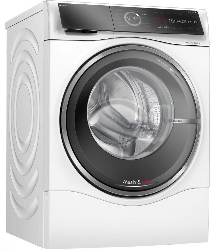 Прально-сушильна машина Bosch фронтальна, 10.5(6)кг, 1400, A, 60см, дисплей, i-Dos, інвертор, пара, білий