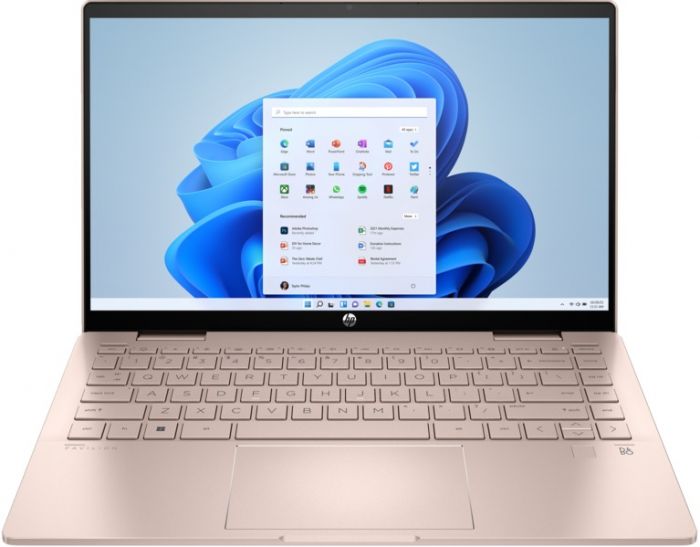 Ноутбук HP Pavilion x360 14-ek2000ua 14" FHD IPS Touch, Intel 7-150U, 16GB, F1024GB, UMA, DOS, рожеве золото