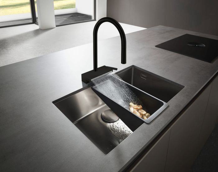 Змішувач для кухні Hansgrohe Aquno Select M81, довж.виливу - 220мм, поворотний, витяжний, 1 важіль, чорний матовий