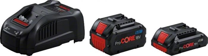 Набір акумулятора та зарядного пристрою Bosch ProCORE18В 2х18В 4А·год+5.5А·год, ЗП GAL 1880 CV