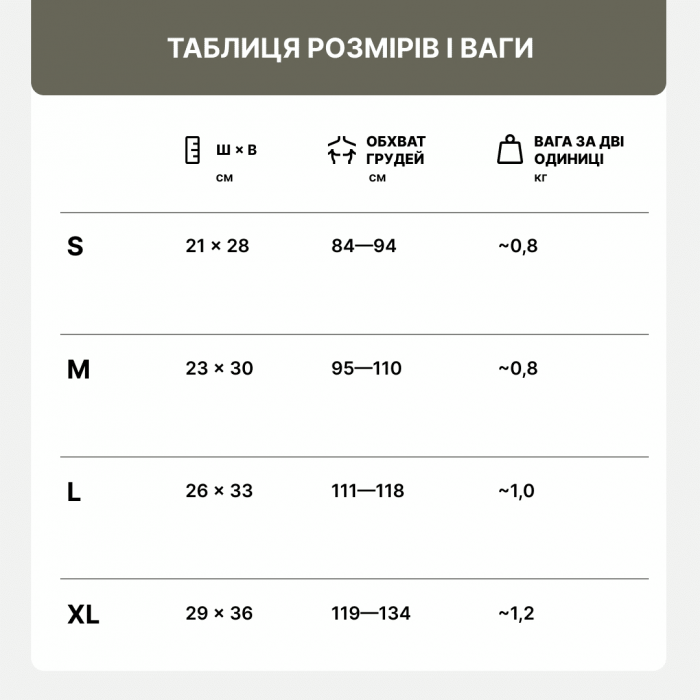 М'який балістичний захист під плити PCSAI, ДСТУ 2, розмір M