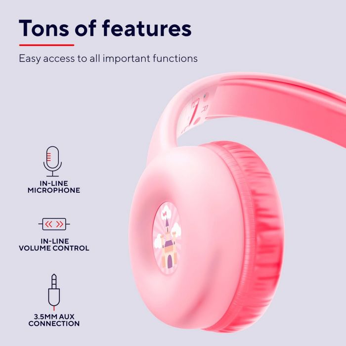 Навушники Trust Nouna Headphones mini-jack, Mic, Рожевий