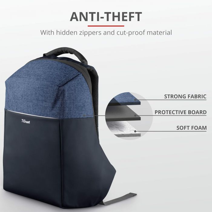 Рюкзак TRUST Nox Anti-theft 16" BLUE