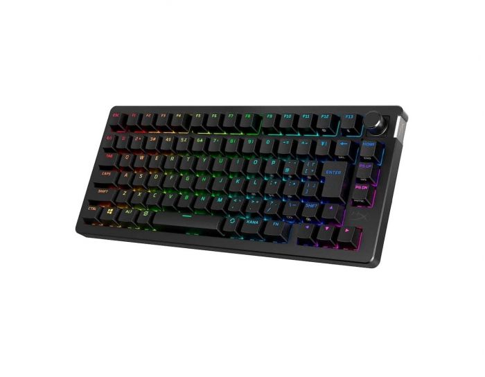 Клавіатура механічна HyperX Alloy Rise 75key, Red, USB-A/WL/BT, EN/UA, RGB, чорний Клавіатура механічна HyperX Alloy Rise 75key, Red, USB-A/WL/BT, EN/UA, RGB, чорний