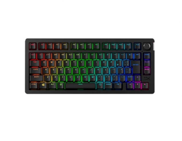 Клавіатура механічна HyperX Alloy Rise 75key, Red, USB-A/WL/BT, EN/UA, RGB, чорний Клавіатура механічна HyperX Alloy Rise 75key, Red, USB-A/WL/BT, EN/UA, RGB, чорний