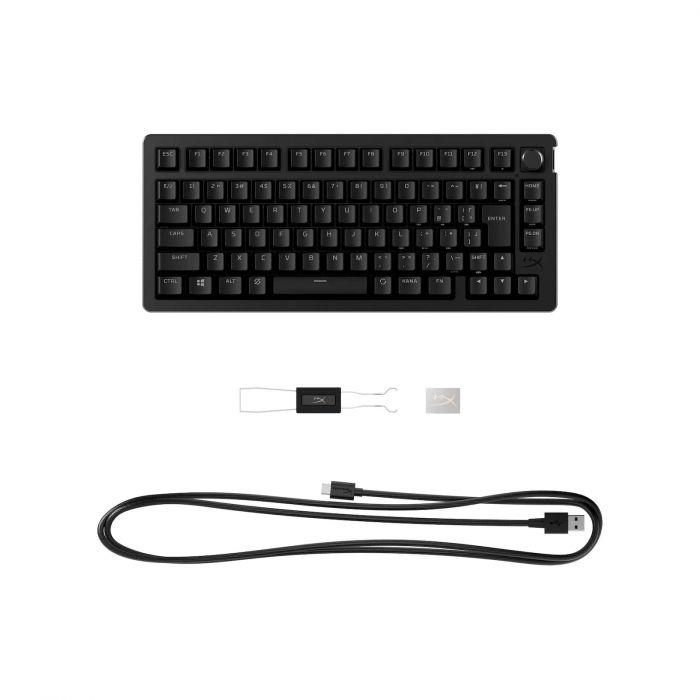 Клавіатура механічна HyperX Alloy Rise 75key, Red, USB-A/WL/BT, EN/UA, RGB, чорний Клавіатура механічна HyperX Alloy Rise 75key, Red, USB-A/WL/BT, EN/UA, RGB, чорний