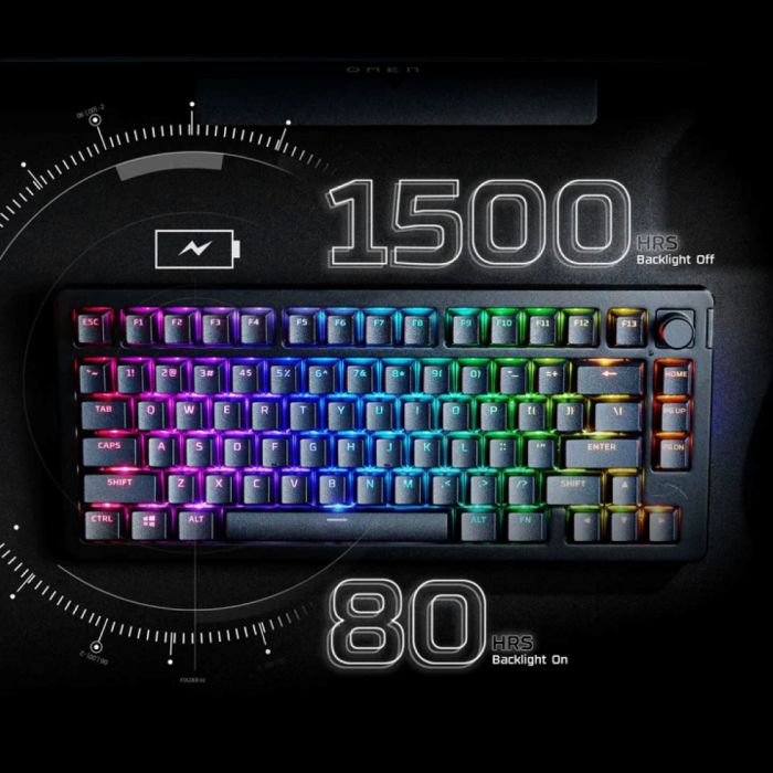 Клавіатура механічна HyperX Alloy Rise 75key, Red, USB-A/WL/BT, EN/UA, RGB, чорний Клавіатура механічна HyperX Alloy Rise 75key, Red, USB-A/WL/BT, EN/UA, RGB, чорний