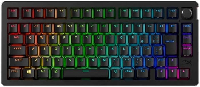 Клавіатура механічна HyperX Alloy Rise 75key, Red, USB-A/WL/BT, EN/UA, RGB, чорний Клавіатура механічна HyperX Alloy Rise 75key, Red, USB-A/WL/BT, EN/UA, RGB, чорний