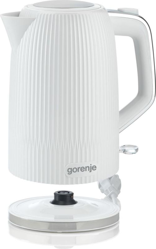 Електрочайник Gorenje 1.7л, Strix-контроль, білий матовий