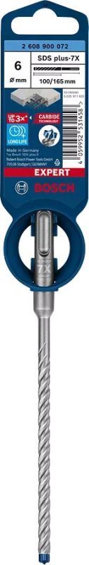 Бур по бетону Bosch SDS-7X для армованого бетону 6x100x165
