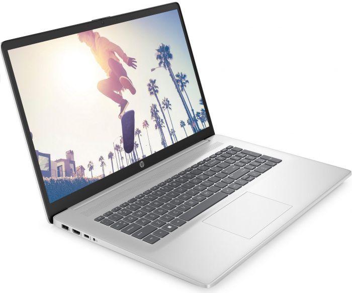 Ноутбук HP 17-cn4006ua 17.3" FHD IPS AG, Intel 5-120U, 16GB, F512GB, UMA, DOS, сріблястий