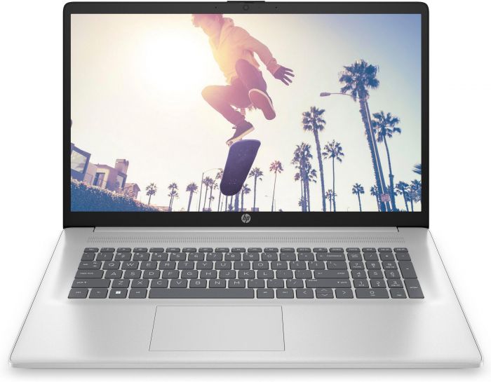 Ноутбук HP 17-cn4006ua 17.3" FHD IPS AG, Intel 5-120U, 16GB, F512GB, UMA, DOS, сріблястий