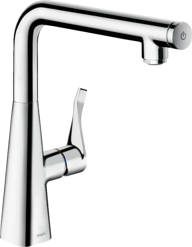 Змішувач для кухні Hansgrohe Metris Select, довж.виливу - 248мм, поворотний, важіль + кнопка, хром