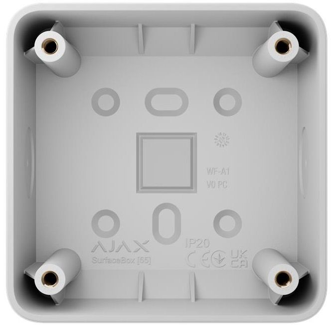 Монтажна коробка Ajax SurfaceBox, для вимикачів Ajax LightSwitch, розеток Ajax Outlet, біла