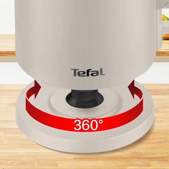 Електрочайник Tefal Thermo Protect, 1.5л, пластик, нержавіюча сталь, бежевий