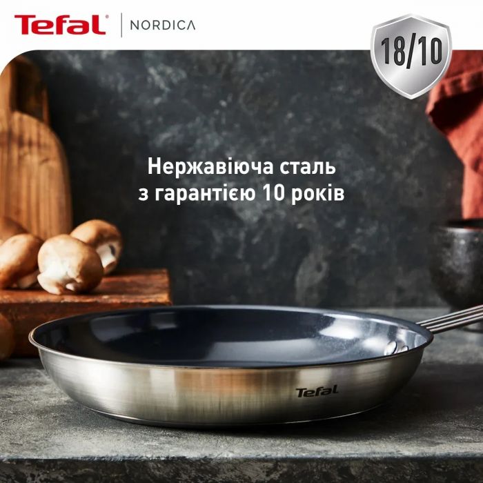 Сковорода Tefal Nordica, 20см, нержавіюча сталь