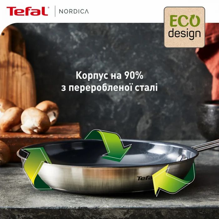 Сковорода Tefal Nordica, 20см, нержавіюча сталь