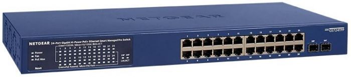 Комутатор NETGEAR GS724TPP 24xGE PoE, 2xSFP, 380Вт, Керований L2