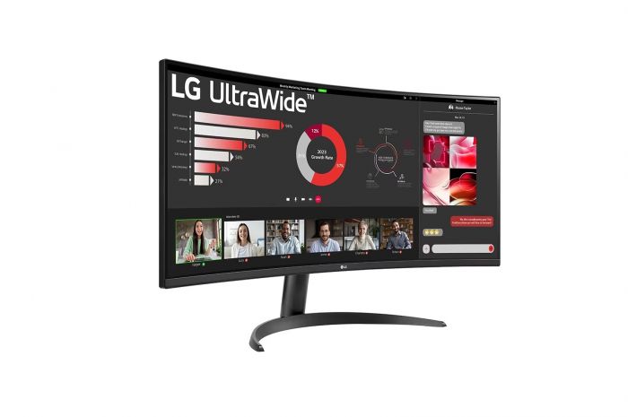 Монітор LG 34" 34WR50QC-B 2xHDMI, DP, Audio, VA, 3440x1440, 21:9, 100Hz, sRGB 99%, CURVED, FreeSync, HDR10