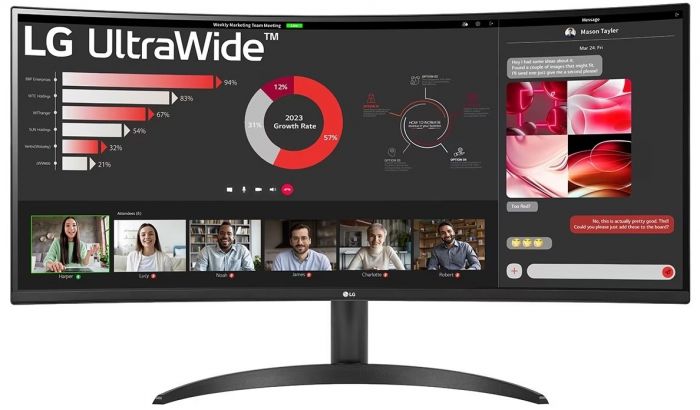 Монітор LG 34" 34WR50QC-B 2xHDMI, DP, Audio, VA, 3440x1440, 21:9, 100Hz, sRGB 99%, CURVED, FreeSync, HDR10