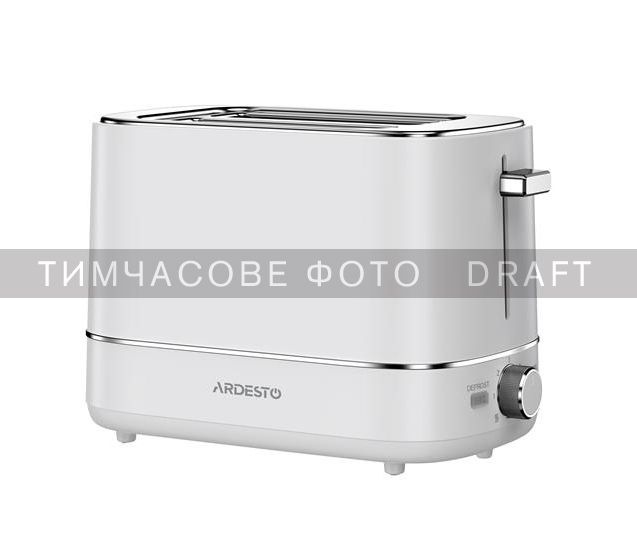 Тостер Ardesto T-F450W, 800Вт, пластик, 2 слоти, білий