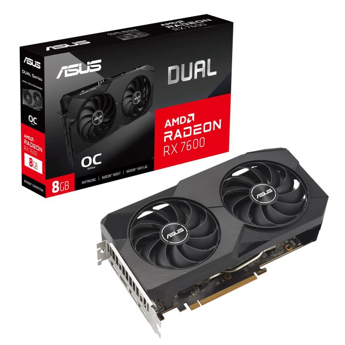 Відеокарта ASUS Radeon RX 7600 8GB GDDR6 DUAL OC EVO DUAL-RX7600-O8G-EVO