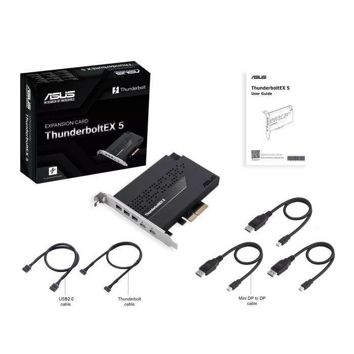 Плата-адаптер PCIe ASUS ThunderboltEX 5 USB Type-C PCIe 4.0 X4 Expansion Card