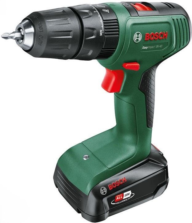 Шурупокрут-дриль акумуляторний Bosch EasyImpact 18V-40 18В 1х2А·год 20·38Нм 0-430·0-1630об·хв кейс ЗП 1.4кг