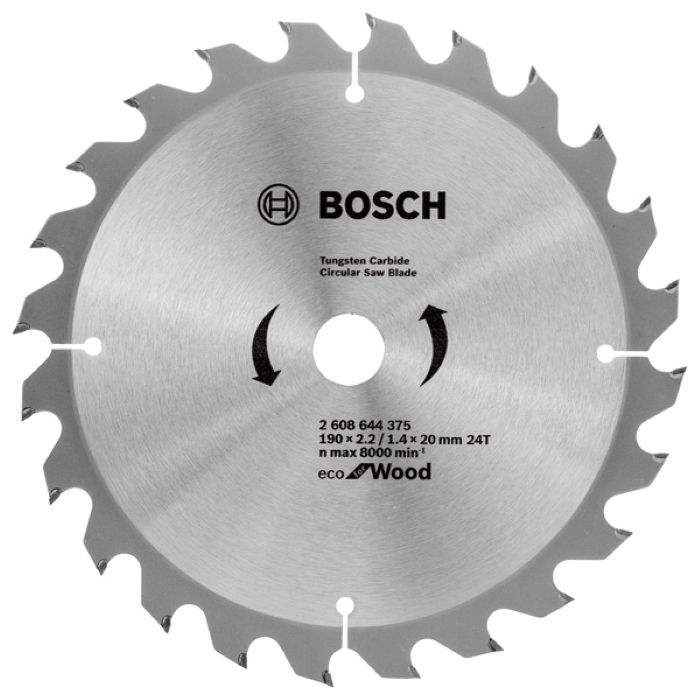 Диск пиляльний Bosch Eco for Wood 190x20/16-24T