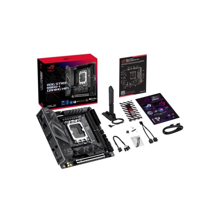 Материнcька плата ASUS ROG STRIX B860-I GAMING WIFI s1851 B860 2xDDR5 M.2 DP HDMI USB Type-C Wi-Fi BT mITX