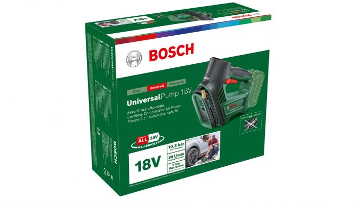 Компресор автомобільний акумуляторний Bosch UniversalPump, 18 В, без АКБ та ЗП