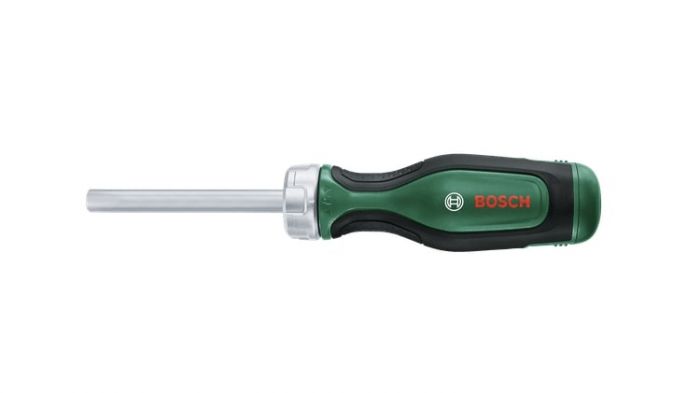 Викрутка Bosch з тріскачкою, 12 насадок, руків'я PC+ABS+TPR , 207мм, сталь CrV