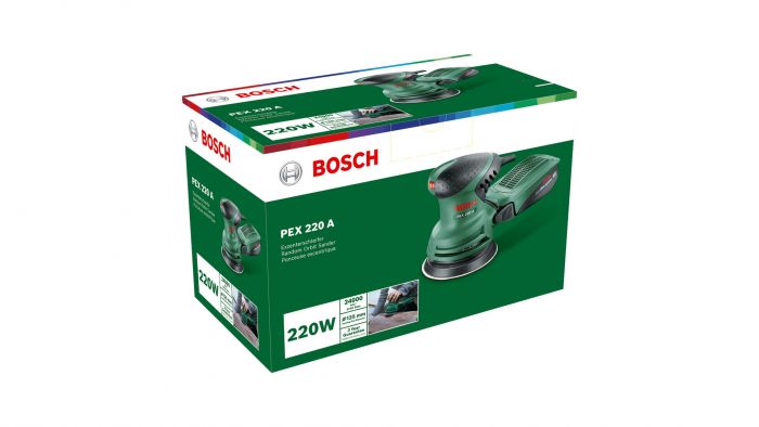 Шліфмашина ексцентрикова Bosch PEX 220 A 200Вт 125мм 24000об·хв 1.2кг