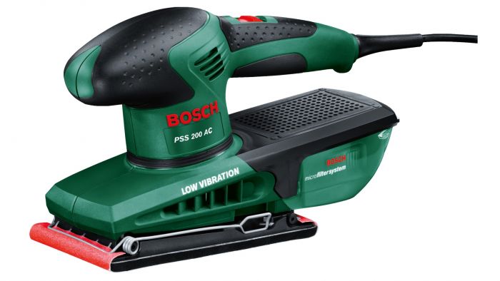 Шліфмашина вібраційна Bosch PSS 200 AC 200Вт платформа 93x230 24000кол·хв 1.6кг