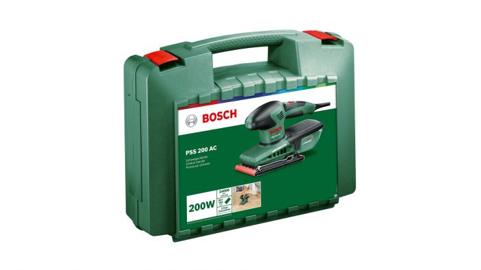 Шліфмашина вібраційна Bosch PSS 200 AC 200Вт платформа 93x230 24000кол·хв 1.6кг