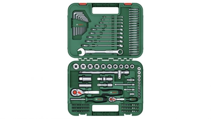 Набір інструментів Bosch, 1/2", 1/4", 132шт, CrV