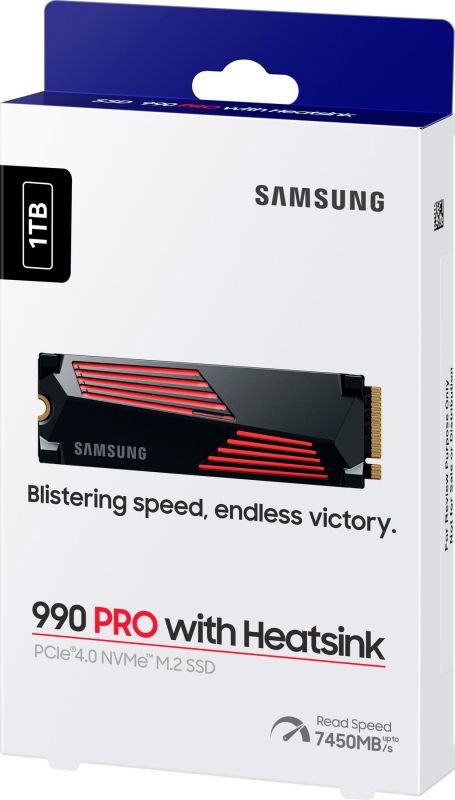 Накопичувач SSD Samsung M.2 1TB PCIe 4.0 990PRO + радіатор