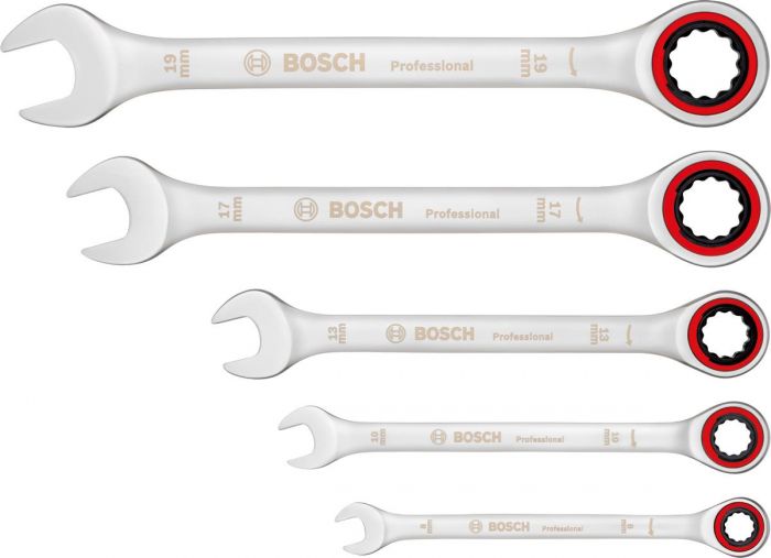 Ключі комбіновані Bosch, набір 5шт, 8,10,13,17,19мм