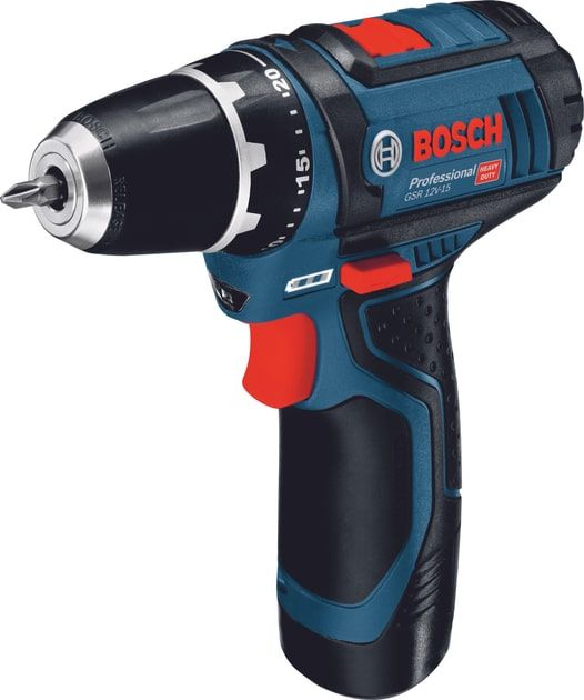 Шурупокрут-дриль акумуляторний Bosch GSB 12В 2х2А·год 30Нм 400·1300об·хв 0.89кг GAL 12V-20 + набір ручного інструменту