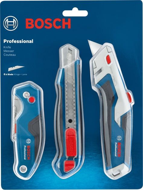 Ніж складаний Bosch набір 3 шт.