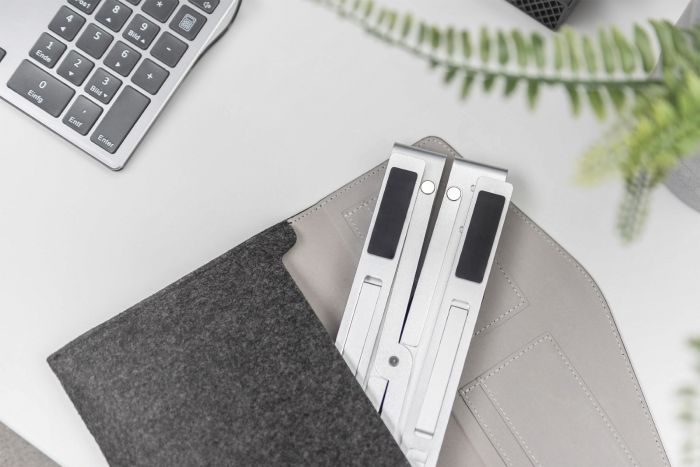 Підставка для ноутбука DIGITUS Variable Notebook Stand, до 17'', USB-C Dock 5-Port, сіра