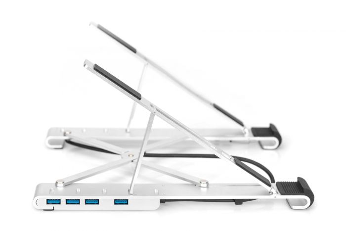 Підставка для ноутбука DIGITUS Variable Notebook Stand, до 17'', USB-C Dock 5-Port, сіра