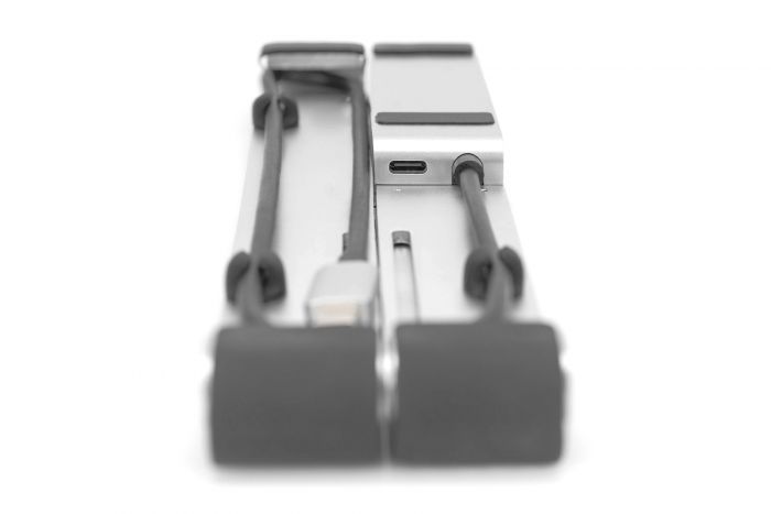Підставка для ноутбука DIGITUS Variable Notebook Stand, до 17'', USB-C Dock 5-Port, сіра