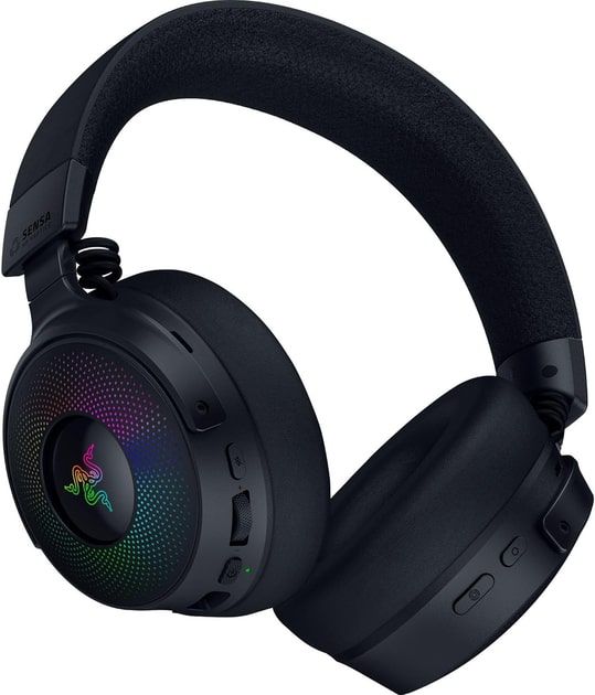 Гарнітура ігрова Razer Kraken V4 Pro, mini-jack/USB-A/BT/WL, RGB, чорний